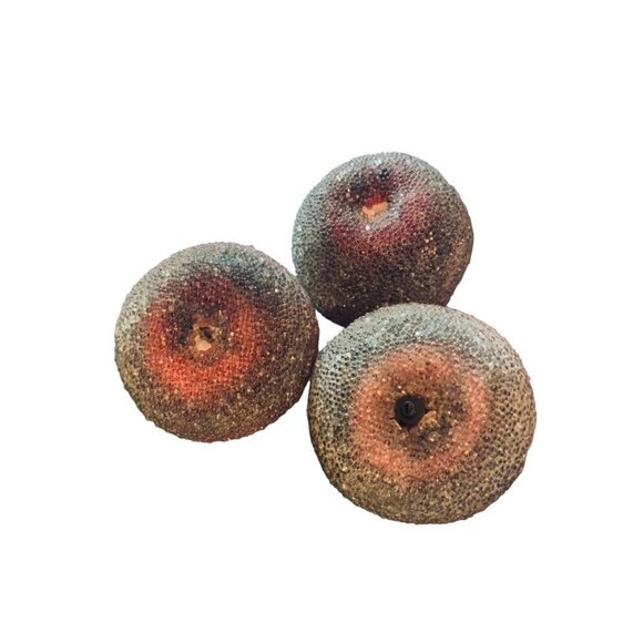 Vintage Beaded Sparkly Apple Kitschy Decor Set of 3  3.5" - Picture 7 of 7